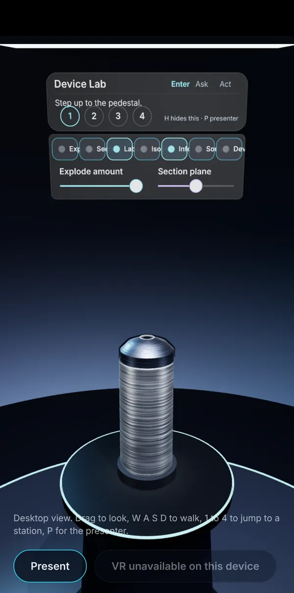 Nine Lives device lab station on iPhone